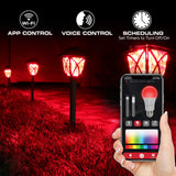 Monster Smart Outdoor Pathway Lights – 4 Pack 90 lm Multicolor Wi-Fi Landscape Lights