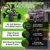 VIBESPARK 36V 600W Electric Ride-On ATV for Kids Ages 5–12, Bluetooth and LED Lights