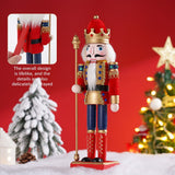 12" Wooden Nutcracker Soldier – Sword, Movable Jaw & Gift Box