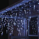 11.5 ft Christmas Icicle String Lights with 96 LEDs, 16 Drops and 8 Lighting Modes