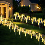 2 Pack Solar Wisteria Flower Lights – Yellow Waterproof LED Solar Garden Lights