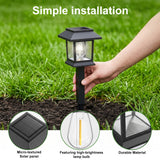 12 Pack Solar Pathway Lights – 6000 K Cool White LED Landscape Lights