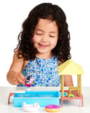 Bluey Pool Time Playset – 2.5–3" Articulated Swimsuit Figure & 4 Accessories