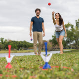 EastPoint Sports Americana Lawn Darts Classic Family Game with 4 Soft-Tip Darts, 2 Target Rings