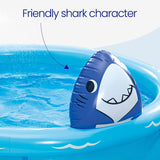 Funsicle Blue Shark QuickSet Above Ground Swimming Pool, 6 ft x 20 in – Inflatable Kids Pool with Water Sprayer