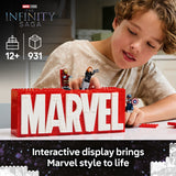 LEGO Marvel MARVEL Logo & Minifigures 76313 Building Set – 931-Piece Collectible Display Model