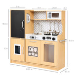 31.5" Best Choice Products Wooden Play Kitchen – 11 Accessories, Ice Dispenser & Chalkboard