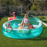 Funsicle 7.4 ft Blissful Bench Inflatable Family Pool with Built-In Seat