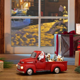 Mr. Christmas 10.5" Animated Santa Red Truck with LED Headlights, 8 Christmas Carols & Timer