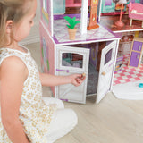 KidKraft So Dreamy Wooden Dollhouse – 2-Story 360° Playhouse with 30 Accessories