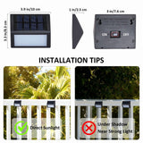12 Pack Solar Powered Outdoor LED Stair & Fence Lights – Warm White Wall Mount Solar Deck Lights