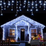 360 LED Christmas Icicle Lights – 29.5 ft Outdoor Curtain String Lights