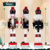 12" Wooden Nutcracker Soldier – Sword, Movable Jaw & Gift Box