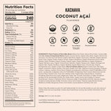 Ka'Chava Coconut Acai Plant-Based Nutrition Shake, 30 Servings, 4.16 lb.