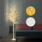 6-Foot LED Birch Tree with 200 Warm White Fairy Lights, Christmas Tree Seasonal Decoration