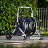 Gorilla 150 ft. Aluminum Zero-Rust Garden Hose Reel Cart – Heavy-Duty Mobile Hose Reel with Brass Fittings