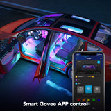 Govee RGBIC Interior Car Strip Lights with App Control and Music Sync, 4-Piece Set