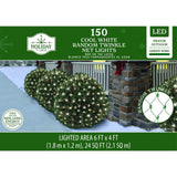 Holiday Time 150 LED Random Twinkle Christmas Net Lights, 6' x 4' Plug-In Holiday Bush Lights