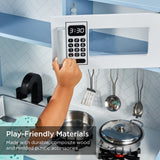 31.5" Best Choice Products Wooden Play Kitchen – 11 Accessories, Ice Dispenser & Chalkboard