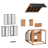 Backyard Discovery 7’ x 5’ Canine Cabin Cedar Wood Outdoor Dog Kennel