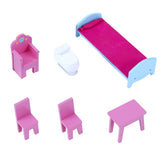 Olivia’s Little World Princess Castle Wooden Dollhouse for 12" Dolls with Furniture
