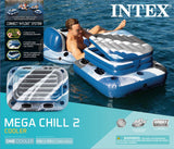 Intex Mega Chill 2 Inflatable Floating Cooler with Removable Ice Chest