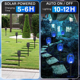 CATGOOD 12 Pack Solar Flickering Flame Torch Lights – Waterproof LED Tiki Lights