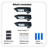 Deck Impressions Solar Wall and Fence Lights with Motion Sensor, 400 Lumens, 3-Pack