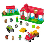 Fisher-Price Little People Horse Stable &amp; Goat Yard Playset with 2 Vehicles & 16 Pieces