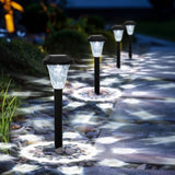 Gigalumi 12 Pack Solar Pathway Lights – 6000 K Cool White LED Landscape Lights