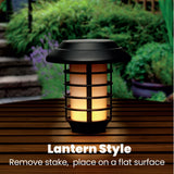 Bell + Howell Smart Solar Pathway Lights – 4 pk 21 lm Warm Flame LED Landscape Lighting