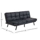Memory Foam Futon Sofa Bed Couch Sleeper Convertible Foldable Loveseat