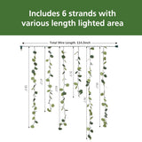 Mainstays Eucalyptus Curtain String Lights, 9.5 ft x 6.56 ft, 480 Warm White Incandescent Lights