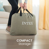 Intex Queen Essential Rest Dura-Beam Deluxe Air Mattress with Built-In Pump