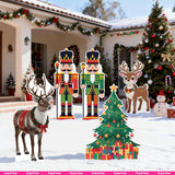 2 FT Christmas Reindeer Coroplast Cutout, Water-Resistant Holiday Standee