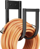 Garden Hose Holder Wall Mount, Aluminum Outdoor Hose Hanger for Up to 100 ft. of 5/8" Hose