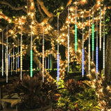 10 Tubes 20" BlueFire Meteor Shower Lights, 540 LEDs Falling Rain Icicle Lights