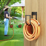 Garden Hose Holder Wall Mount, Aluminum Outdoor Hose Hanger for Up to 100 ft. of 5/8" Hose