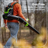 Greenworks 80V Cordless Backpack Leaf Blower with 4Ah Battery Rapid Charger & Leaf Tarp
