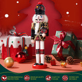 12" Wooden Nutcracker Soldier – Sword, Movable Jaw & Gift Box