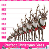 2 FT Christmas Reindeer Coroplast Cutout, Water-Resistant Holiday Standee