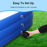 BN-LINK Inflatable Family Swimming Pool, 118" x 68" x 22" Oversized Backyard Pool