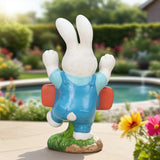 Mainstays 11.5" Welcome Bunny Garden Statue, Resin Easter Rabbit Décor