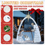 5 ft Lighted Nativity Scene Outdoor Christmas Decoration with 150 Warm White LED Lights