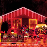 Solar Meteor Shower Icicle Lights, 8 Tubes, 192 LEDs, 11.8" Solar Falling Rain Lights