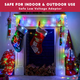 600 LED Christmas String Lights, 198 ft Multicolor Christmas Tree Lights