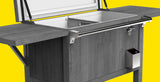 Permasteel 100 qt. Rolling Patio Cooler & Beverage Cart with Folding Side Shelves