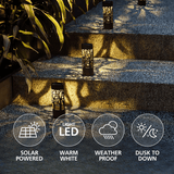Mainstays 4 pack Bronze Solar Oval Shadow Projection Path Light, 15 Lumens