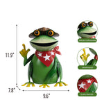 Mainstays Cowboy Frog Metal Garden Statue, Weather-Resistant Outdoor Western Décor