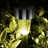 DAILIHIVE 10 Pack Stainless Steel Solar Spike Lights – 3-Color LED Pathway & Landscape Lights